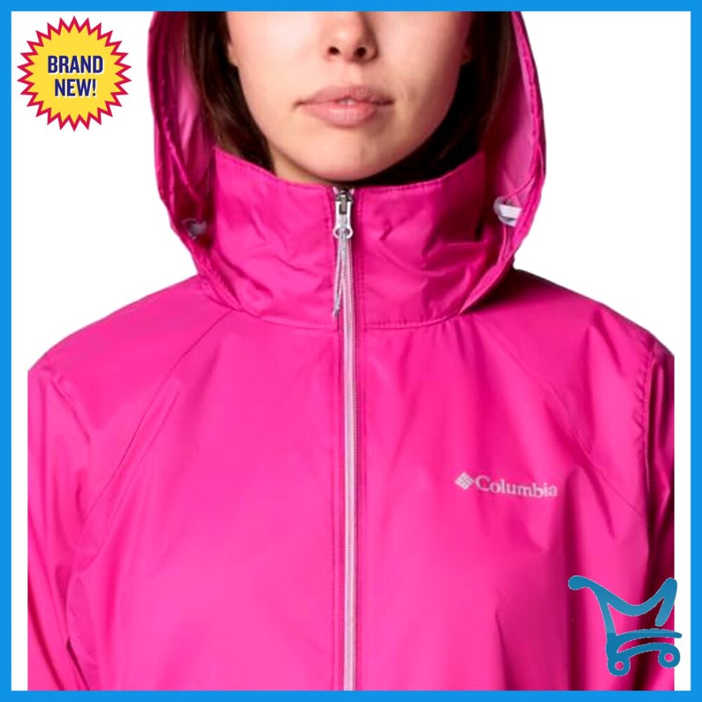 Packable Rain Jacket Lightweight Stowaway Hood Wa… - image 5